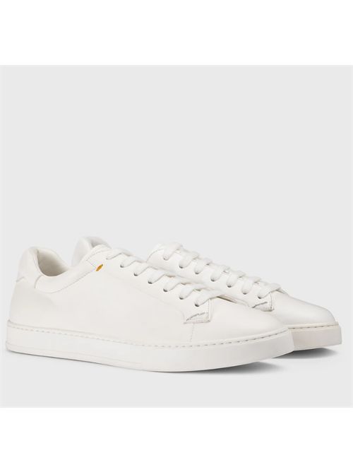 LEATHER SNEAERS DOUCALS | DU3552SPENUF281EW11PLONGE NATURALE/F.DO GESSO